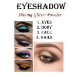 Vizo 12 Pcs Eyeshadow Glitter Powder with Glitter Glue, Multicolor - Image 4