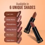 LoveChild Masaba Ultra Matte Pinkish Brown Lipstick, Long Lasting Upto 6Hrs, Transfer-Proof, Hydrating & Nourishing Nude Bullet Lipsticks For Women, Brown Mama, 4.5g - Image 5