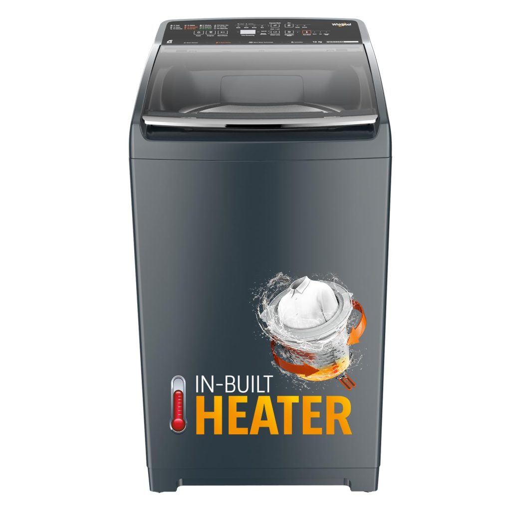 Whirlpool 7.5 Kg 5 Star StainWash Fully-Automatic Top Loading Washing Machine-Built In Heater (SW PRO PLUS H 7.5 MIDNIGHT GREY 10YMW)