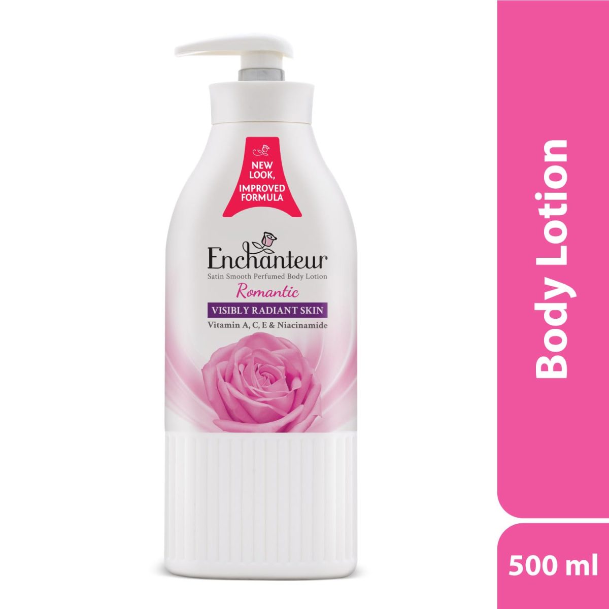 Enchanteur Romantic Perfumed Body Lotion, 500ml, with Aloe Vera & Olive Butter for Silky Smooth Skin - Image 2