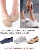 Vero Monte 6 Pairs Womens Cotton No Show Liner Socks *Silicon Non-Slip Grip - Image 2