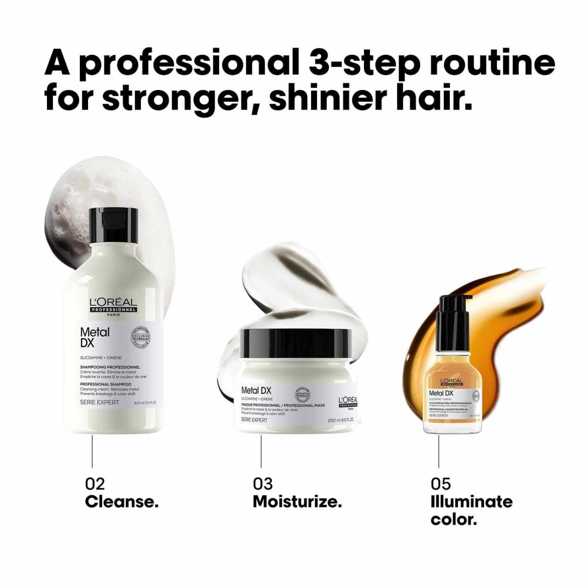 L’Oréal Professionnel Serie Expert Metal DX Anti-Metal Cleansing Cream Shampoo - Image 7
