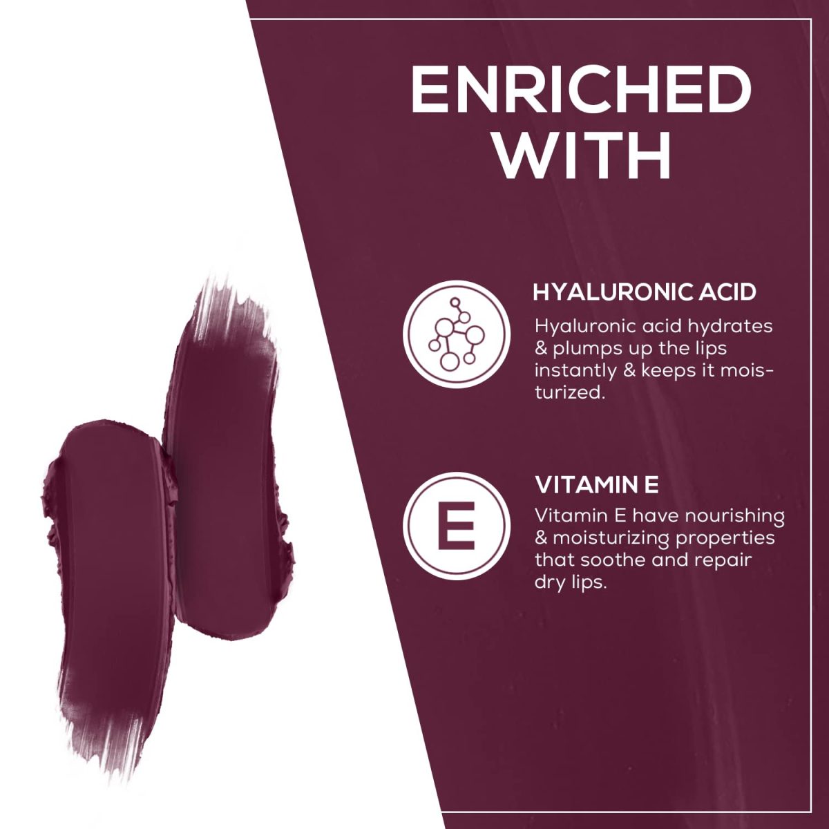 RENEE Stunner Matte Lipstick - Fired Up 4gm| Intense Color Pay Off, Full Coverage Long Lasting Weightless Velvety Formula with One Swipe Application| Enriched with Vitamin E & Hyaluronic Acid - Image 3