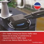 Tosaa - TSTDUET Duet 2-Cut Gas Sandwich Toaster Non-Stick Aluminium | Compatibility with Gas Stoves | Flame-Proof Design | Heat-Resistant Handle | Sandwich Maker | Black - Image 7