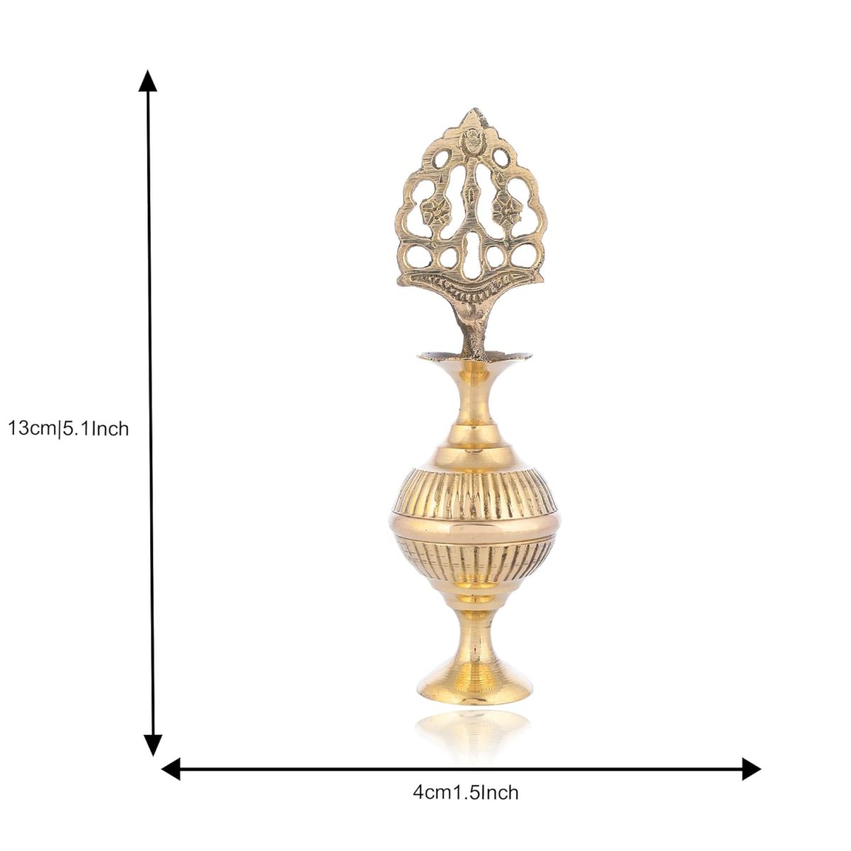 KhwajaDarbar Brass Surmedani Surma Holder Kohl Kajal Applier without Surma (DSGN2) - Image 2