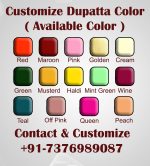 Radha Rang Wedding & Bridal Dupatta : Red,Pink,Cream Women Heavy Bridal Dupatta for Wedding - Chunari With Velvet Lace For Bride Addition to Your Net Red, Pink Lehenga Saree Only I - Image 9