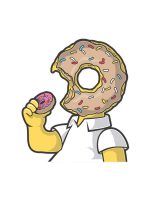THREADCURRY Mmmm.. Donut | Doughnuts Funny Sarcasm Comic Food Love Cotton Graphic Printed Tshirt for Boys White - Image 4