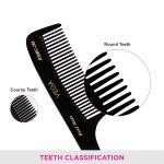 Vega Grooming Hair Comb,Handmade, (India's No.1* Hair Comb Brand)For Men and Women,Black, (HMBC-203) - Image 5