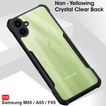 TheGiftKart Shockproof Crystal Clear Back Cover Case for Samsung Galaxy M05 / A05 / F05 | 360 Degree Protection | Protective Design | Transparent Cover for Samsung M05 / A05 (PC & TPU, Black Bumper) - Image 3