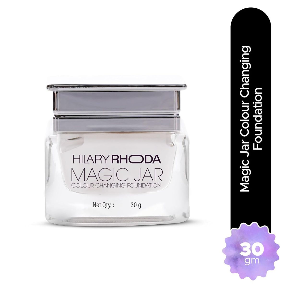 Hilary Rhoda Magic Jar Colour Changing Foundation Cream For All Skin Types | Buildable Coverage | Long Lasting & Weightless Formula | Crease-Free Foundation | Cruelty-Free | Satin Finish | 30G - Image 2