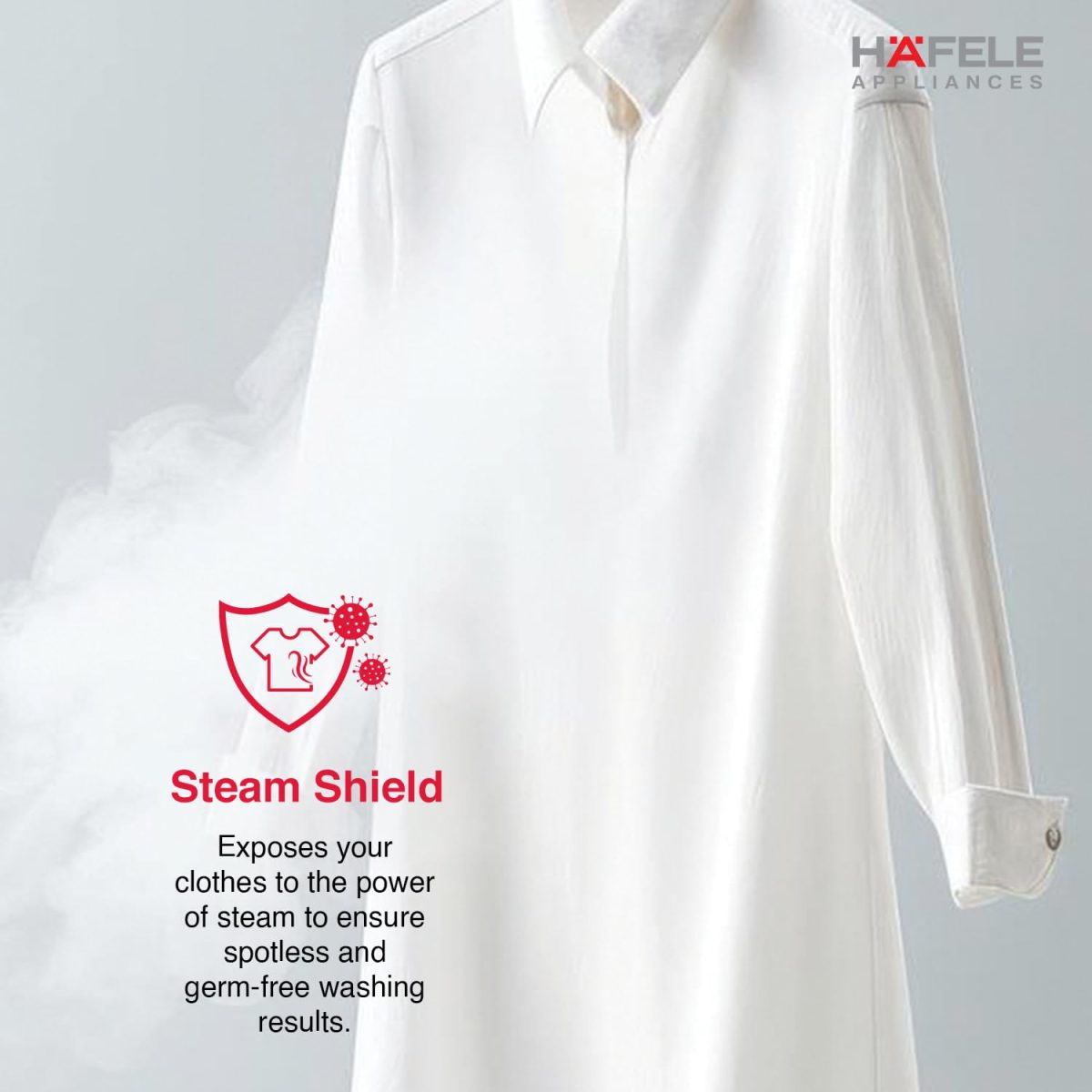 HAFELE AMARA 8 kg 5 Star, Premium Fully Automatic Front-Load washing machine engineered using German technology, comes with Steam Shield and Hexa Wash Design - Image 7