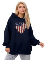 LEOTUDE Women's Loopknit Hooded Neck Sweatshirt