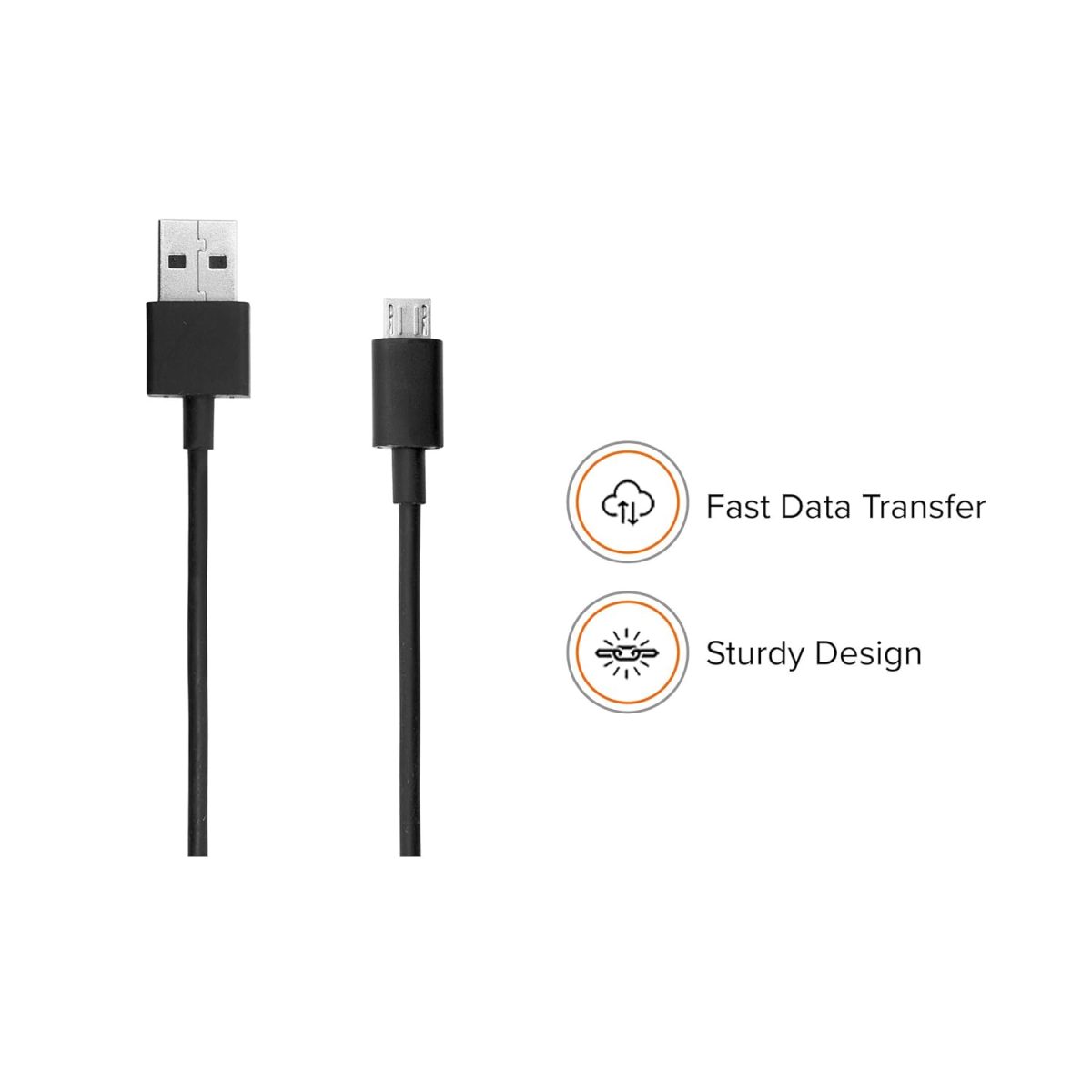 MI Type B/Micro USB 120cm fast Charging cable|480mbps support|Suitable for all Smartphones,tablet and accessories with type B input - Image 2