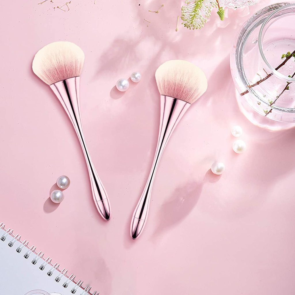 KIRA Super Large Mineral Powder Brush, Nail Brushes Kabuki Makeup Brushes Soft Fluffy Foundation Brush Blush Brush, Professional Powder Brushfor Daily Makeup (Multicolor)(1 PCS BRUSH )