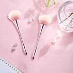 KIRA Super Large Mineral Powder Brush, Nail Brushes Kabuki Makeup Brushes Soft Fluffy Foundation Brush Blush Brush, Professional Powder Brushfor Daily Makeup (Multicolor)(1 PCS BRUSH )