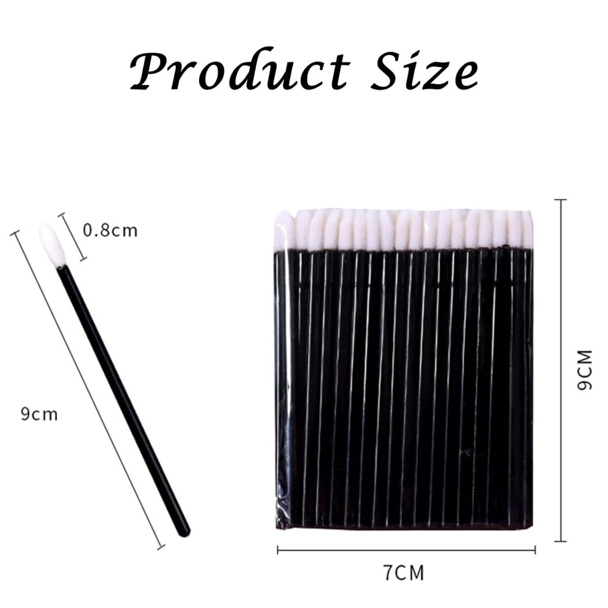 100Pcs Lipstick Brush, Makeup Brush Set, Includes 50 Hollow Black and 50 Hollow Pink Wands, Ideal for Lipstick, Lip Gloss, Eyeshadow, and Concealer Application, Travel-Friendly Makeup Applicator Kit - Image 2