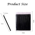 100Pcs Lipstick Brush, Makeup Brush Set, Includes 50 Hollow Black and 50 Hollow Pink Wands, Ideal for Lipstick, Lip Gloss, Eyeshadow, and Concealer Application, Travel-Friendly Makeup Applicator Kit - Image 2