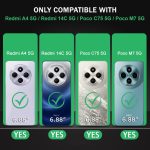 TheGiftKart Shockproof Crystal Clear Back Cover Case for Mi Redmi A4 5G / Redmi 14C 5G / Poco C75 5G / M7 5G | 360 Degree Protection | Protective Design | Transparent Cover (PC & TPU, Black Bumper) - Image 2