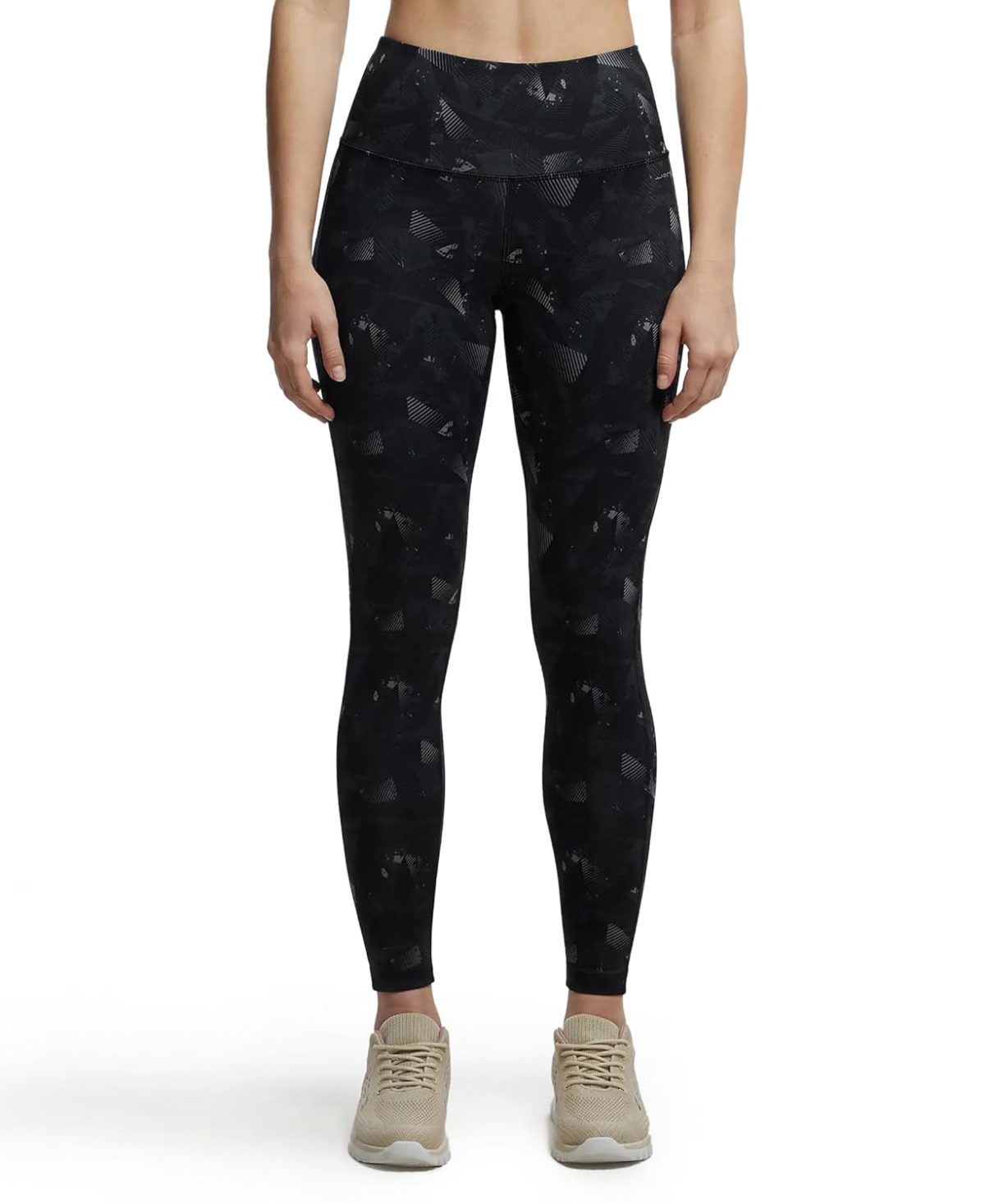 Jockey MW68 Women's Microfiber Elastane Active Wear Stretch Performance High Rise 7/8th Leggings with Back Waistband Pocket and Stay Dry Technology