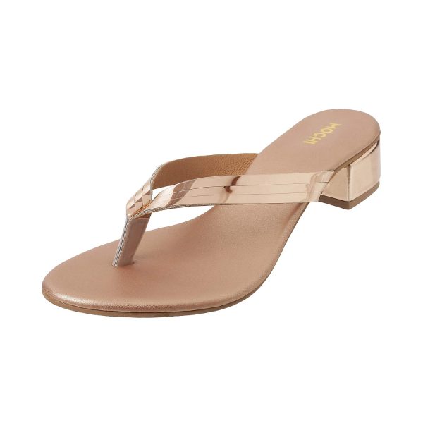 Mochi Women's Faux Leather Block Heel Fashion Sandals