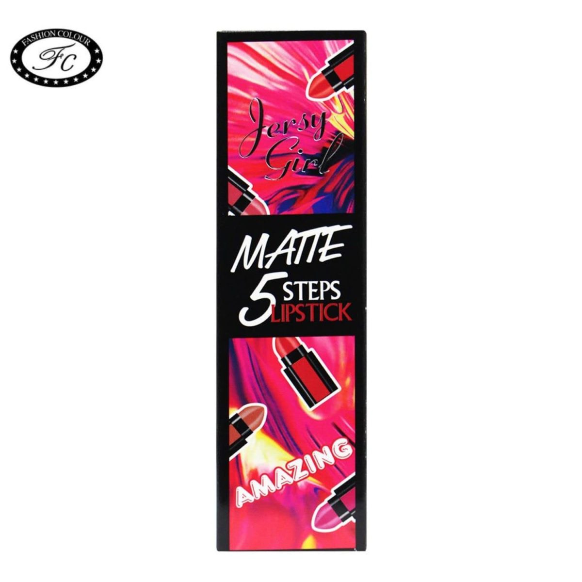 FASHION COLOUR 5-in-1 Lipstick | Long Lasting | Matte Finish | Compact & Easy to Use | Intense Color Payoff | Non-Sticky & Non-Drying | Infused with Shea butter and Jojoba oil to prevent dryness | Travel Friendly | 7.5gm | (Shade 1) - Image 7