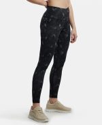 Jockey MW68 Women's Microfiber Elastane Active Wear Stretch Performance High Rise 7/8th Leggings with Back Waistband Pocket and Stay Dry Technology - Image 2