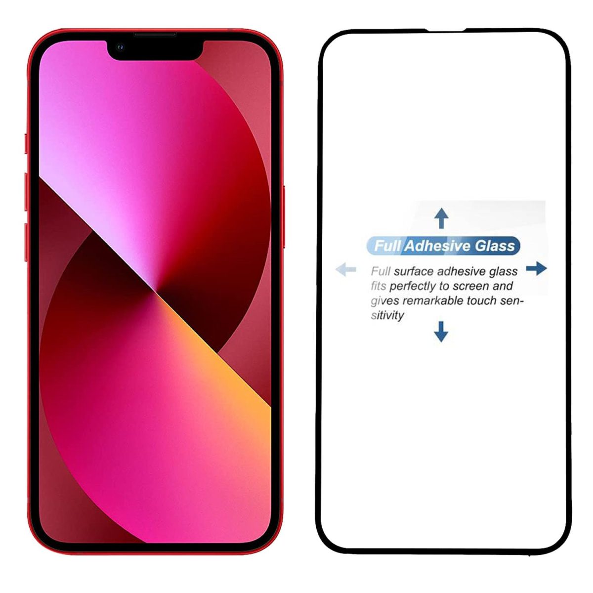 POPIO Military-Grade Gorilla Tempered Glass Compatible For iPhone 13/13 Pro / 14 / 16e (Black) Edge To Edge Coverage With Easy Installation Kit, Pack Of 1 - Image 3