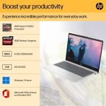 HP Laptop 14, AMD Ryzen 5 7520U, 14-inch (35.6 cm), FHD, 8GB LPDDR5, 512GB SSD, AMD Radeon Graphics, FHD Camera w/Privacy Shutter, Backlit KB (Win 11, MSO 2021, Silver, 1.4 kg), em0026AU - Image 6