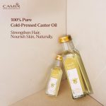 CAMIA Premium Cold Pressed Organic Castor Oil For Skin, Hair & Eyebrows | Rich in Vit E & free fatty acids | Hydrates & Nourishes skin | Promotes Hair Growth, Strengthens strands | 100 ML Glass Bottle - Image 7