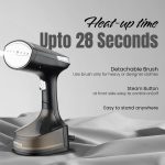 INALSA Garment Steamer for Clothes,Steam Iron Press - Vertical & Horizontal Steaming up to 25g/min, 1600 Watt,340 ml Water tank & 28 sec Fast Heating,Hetaing On/OFF Indicator Light (Cosicosy) - Image 4