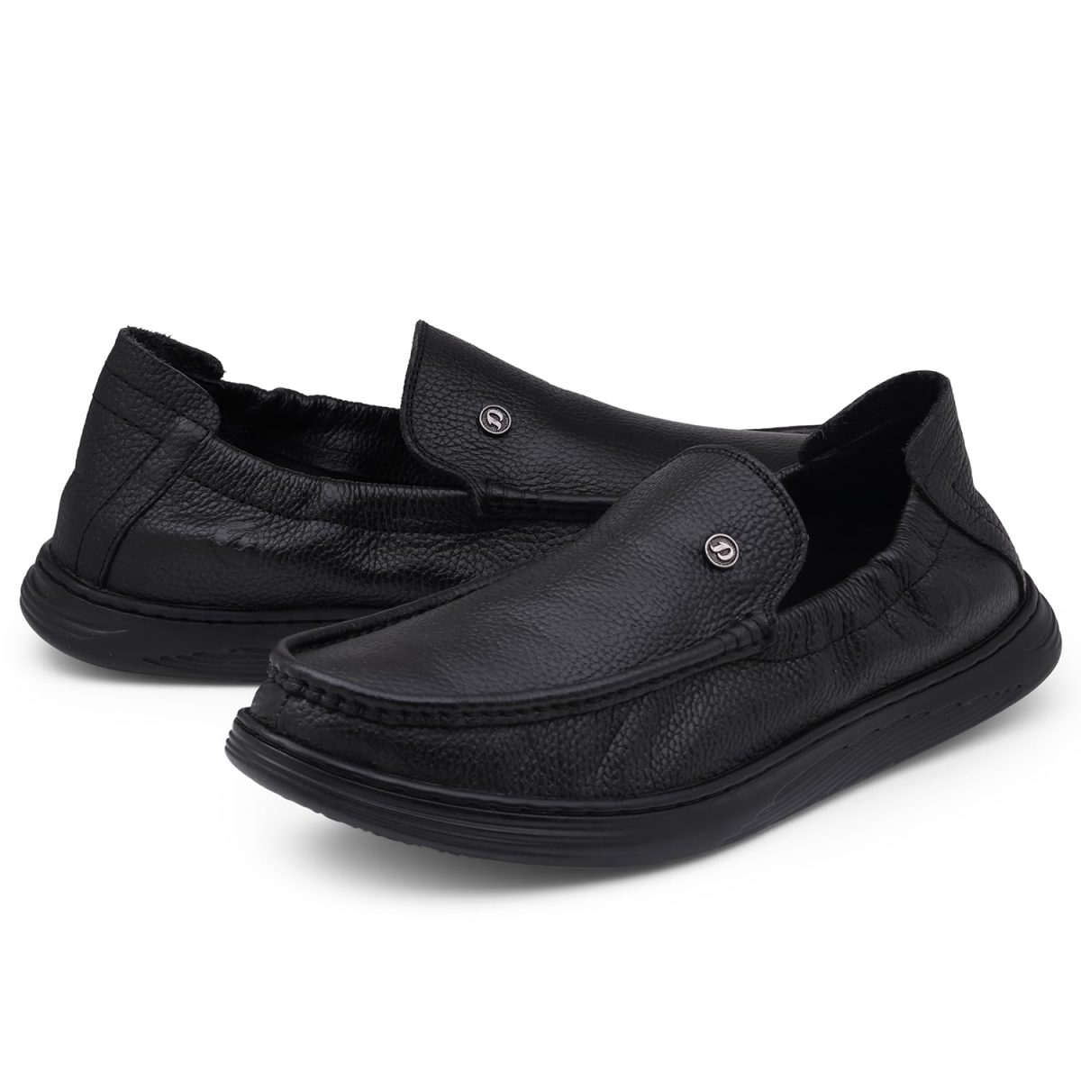 DOCTOR EXTRA SOFT Classic Genuine Leather Formal Shoes for Men with Memory Foam Cushion| Ultra Lightweight & Comfortable|Stylish & Flexible|Parties,Occasions,Office,Wedding,Casual|Black Slip On D-805 - Image 6