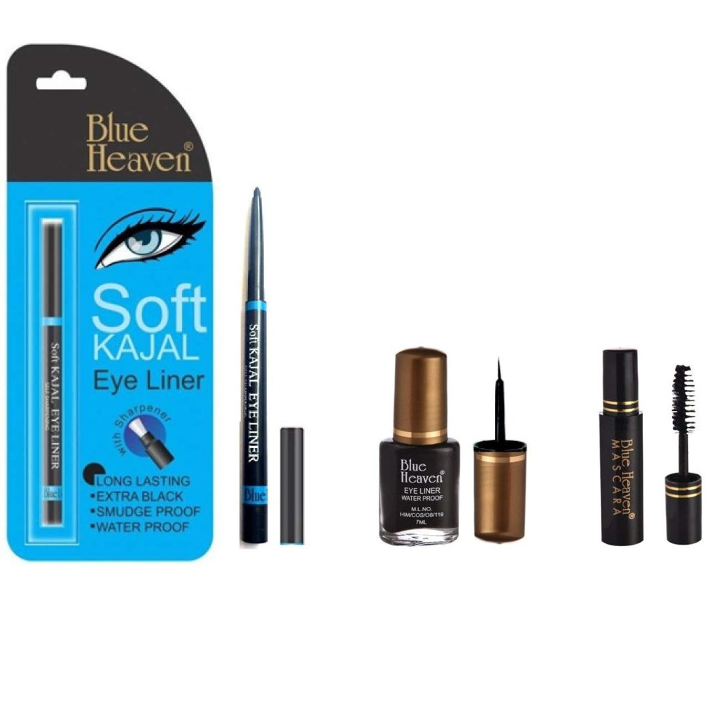 Blue Heaven Vallydreamz Kajal, Eyeliner and Mascara -Combo of 3 Items