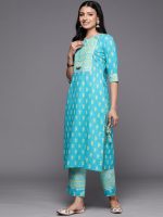 Libas Women's Printed Cotton Straight Kurta Trouser With Dupatta Set - Image 2