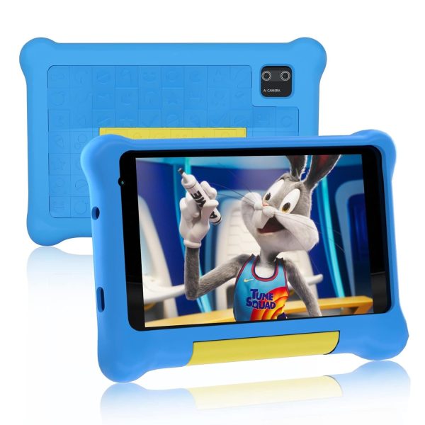 Cheerjoy Kids Tablet 7",Android 12 Tablet For Kids,32GB ROM 128GB Expand,Parental Control,Kids Software Pre-Installed, Dual Camera,Android Learning Tablet Bluetooth With Proof Case For Toddlers(Blue)
