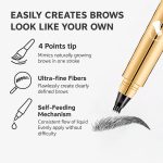 HOYECL Waterproof Eyebrow Pencil-Black,Long Lasting Brow Pencil Eyebrow Pen With 4 Tip, Hair-Like Effect Precise Brow Pen for Eyebrow Make Up,Easy to Use and Remove - Image 2