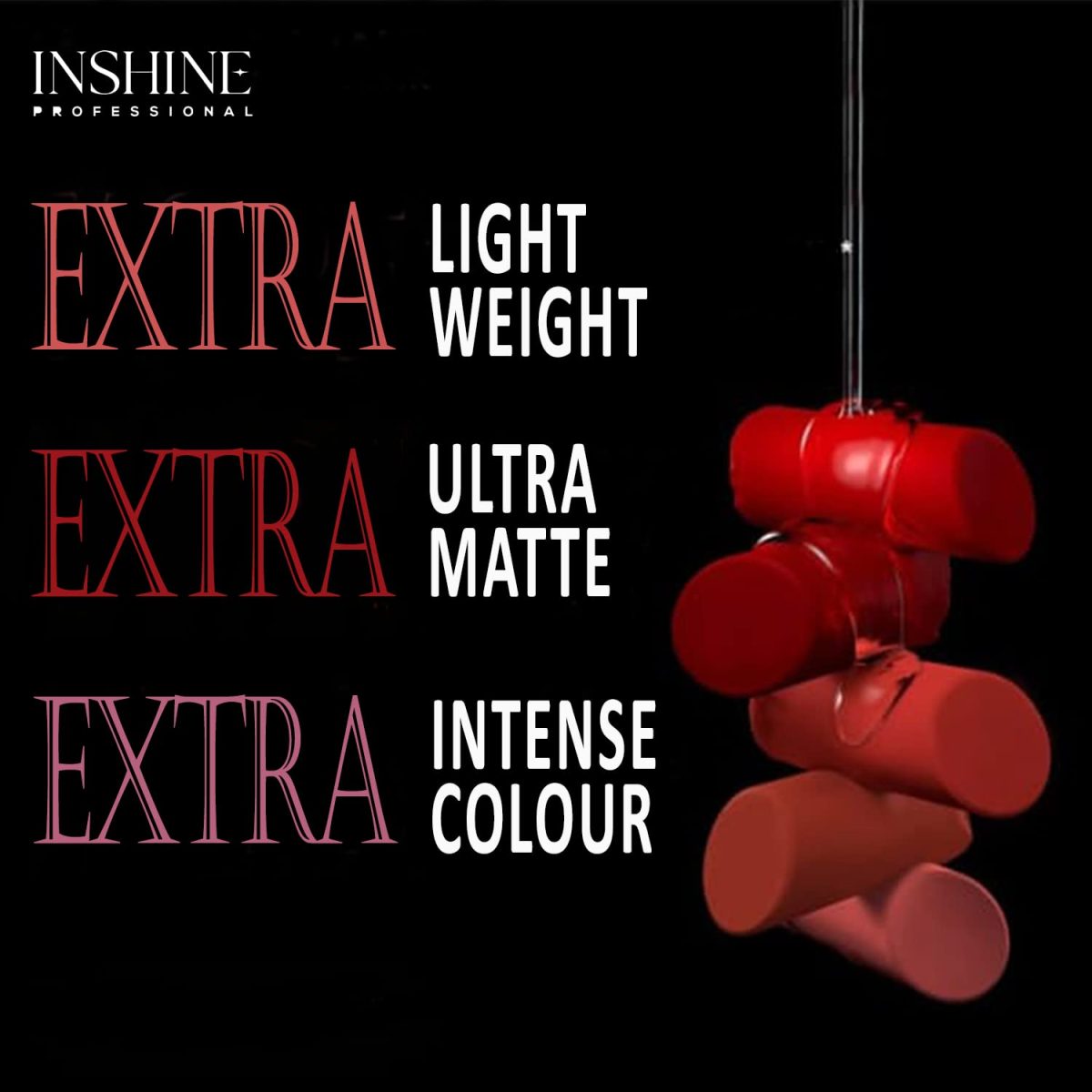 INSHINE ORIGINALS Absolute Matte Lipstick - Long-lasting, Transfer-resistant, Velvety Matte Finish with Intense Color, Up to 12 Hours Wear | Perfect for Sophisticated Lips - BLOOD MOON - Image 7