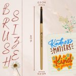 KINDED Gel and Liquid Eye Liner Eyes Makeup Brush Professional Series for Makeup Beauty with Smooth Soft Synthetic Hair Bristles Anti Rust Aluminium Ferrule Natural Wooden Handle Grip - Image 2