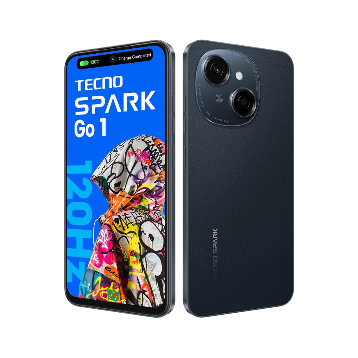 TECNO Spark GO 1 (Startrail Black, 4GB+64GB) | 4+ Years Lag Free Fluency | 6.67" 120Hz Smooth Display | 8GB* Bigger RAM | in-Built Infrared Remote | Dual Speakers with DTS | AI Call Noise Reduction - Image 3