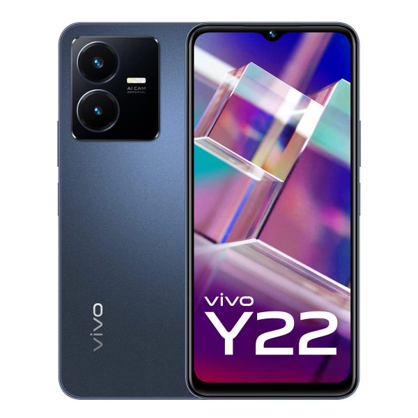Vivo Y22 (Starlit Blue, 4GB RAM, 128GB Storage) with No Cost EMI/Additional Exchange Offers