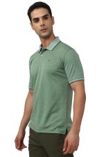 Peter England Men's Premium Branded Regular Fit Half Sleeve Polo T-Shirt | Cotton Rich | Birds Eye Interlock Weave| No Pocket - Image 2