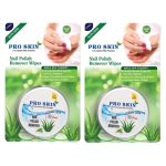 PROSKIN Nail Polish Remover Wipes | Nail Paint Remover Tissue | Round Pads | Formulated with Argan Oil, Olive Oil, Vitamin E | One Wipe Cleans 10 Nails (Aloe Vera, 60 Pads) (Pack of 2)