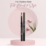 COLORESSENCE Eyebrow Pencil 3 in 1 Multifunction Brow Filling Styler with Spoolie Shaping Brush - 0.25 g (Brown) - Image 2
