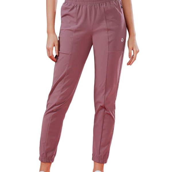 TECHNOSPORT Women's Regular Fit Mid Rise Jogger for Gym, Workout & Sports