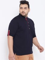Bigbanana Plus Size Men's Regular Fit Solid Henley Tshirt - Image 4
