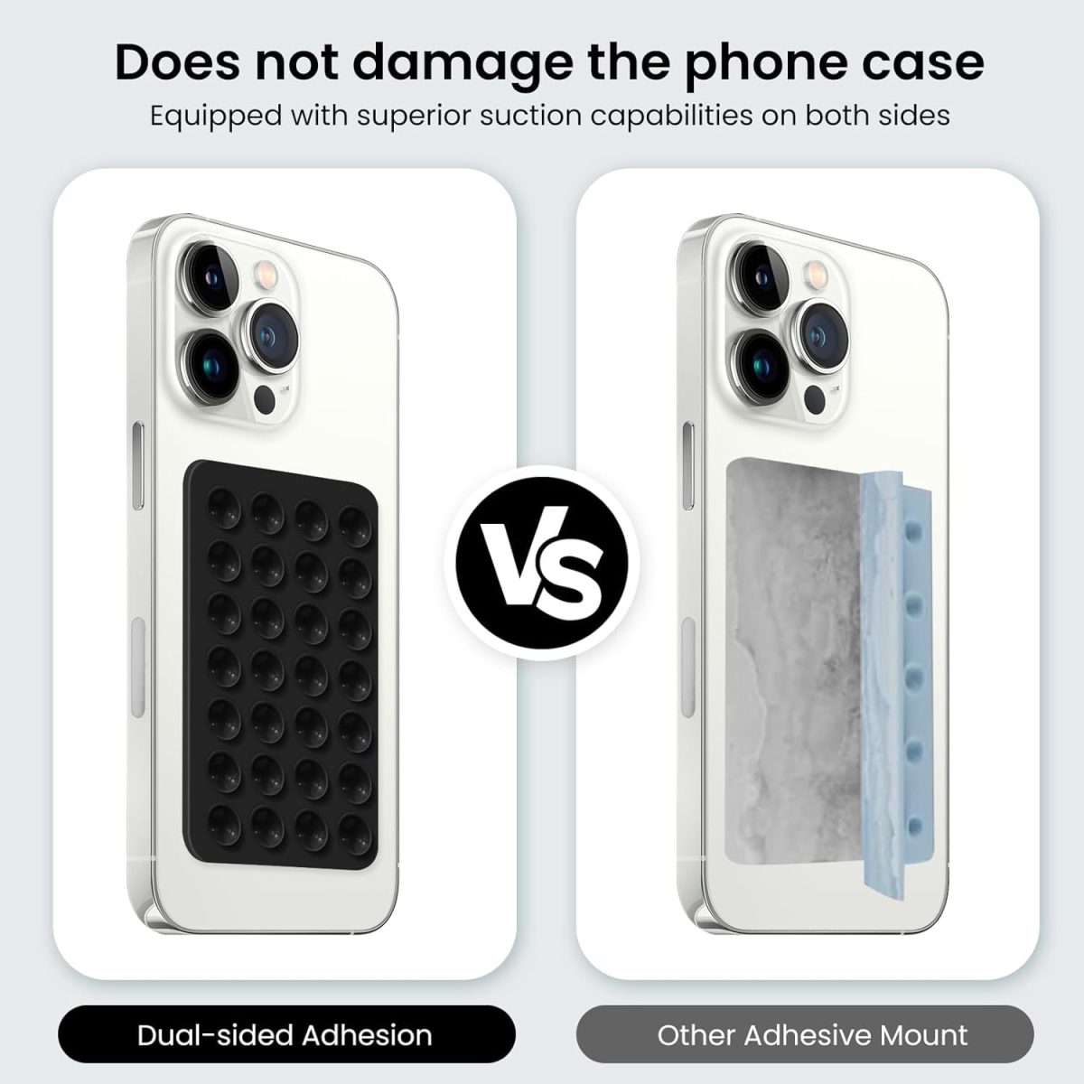 Printme Double-Sided, 2 Pack Suction Cup Phone Case Mount, Anti Slip Silicon Sticky Phone Stand for iPhone and Android, Hands-Free Strong Grip Holder for Selfies and Videos (Multi - Coloured) - Image 3