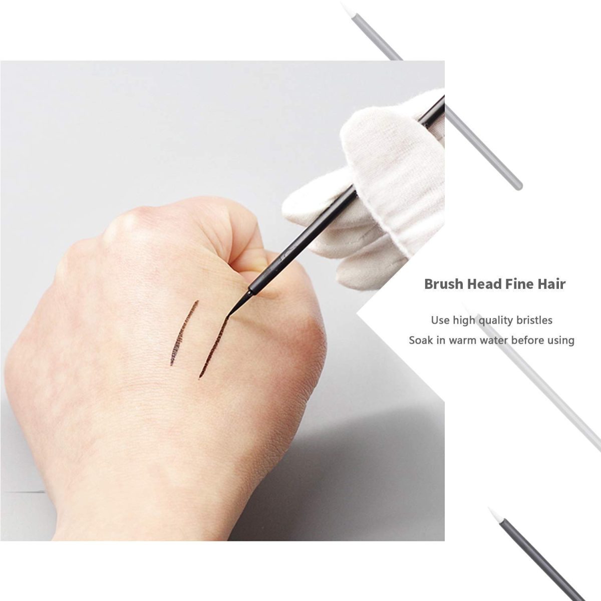NESA® Disposable Eyeliner Brush Eye shadow Applicator Fine Point Eye Liner Pens Lip Liner brushs Cosmetic Wands Makeup Tool set (50 Brushes) - Image 4