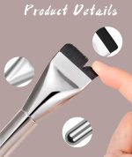 2 Pcs Foundation Brushes for Makeup, Foundation Brush, Makeup Brush Ultra Thin Straight Line Foundation Flat Head Facial Mask No Trace No Powder Concealer - Image 3