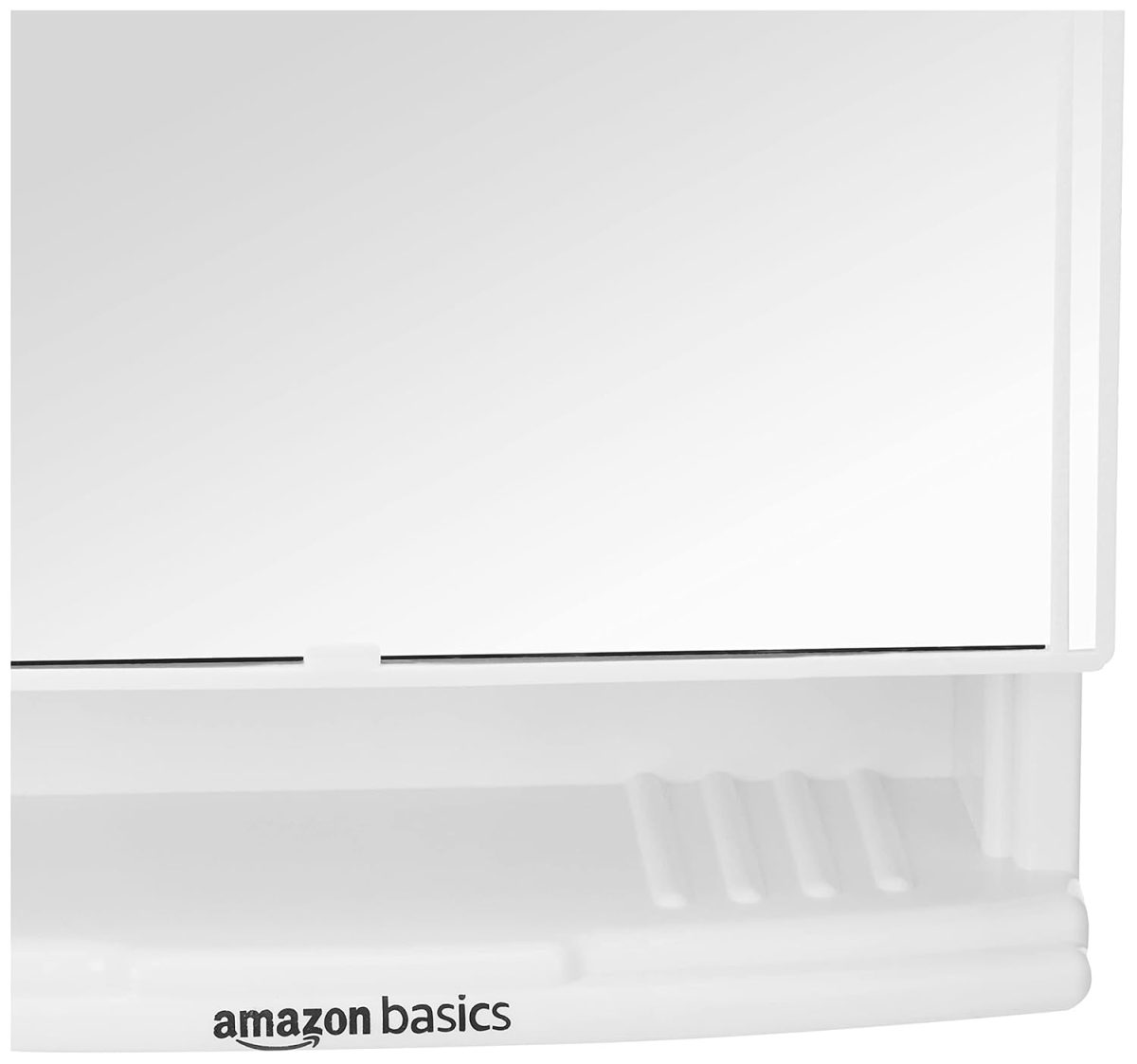 amazon basics Plastic Multipurpose, Wall-Mounted Storage Cabinet with Mirror (White) - Image 7