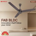 Havells FAB BLDC Ceiling Fan 1200mm, 350 RPM, Savings upto 65%, Reverse Rotation, 4 Modes (Boost, Sleep, Breeze, Mop), Low Wattage 30W, Low Noise, Air Flow:225 CMM, 3 Year Warranty, Cocoa Brown - Image 3