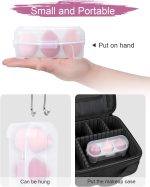 Feelhigh Makeup Sponge Case Blender Beauty Foundation Holder Blending Sponge Egg Set Makeup Sponge Wet And Dry Storage Box Egg Sponge Organizer Stocking Stuffers Gift for Women - Image 4